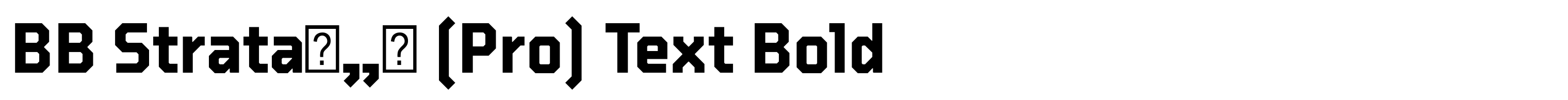 BB Strataв„ў (Pro) Text Bold